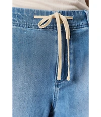 Sanctuary Idyll Tie Mid-Rise Linen Denim Shorts