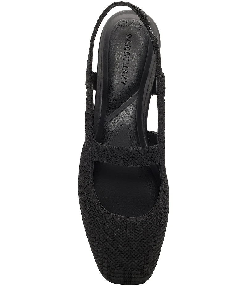 Sanctuary Klara Stretch Knit Slingback Mary Jane Flats