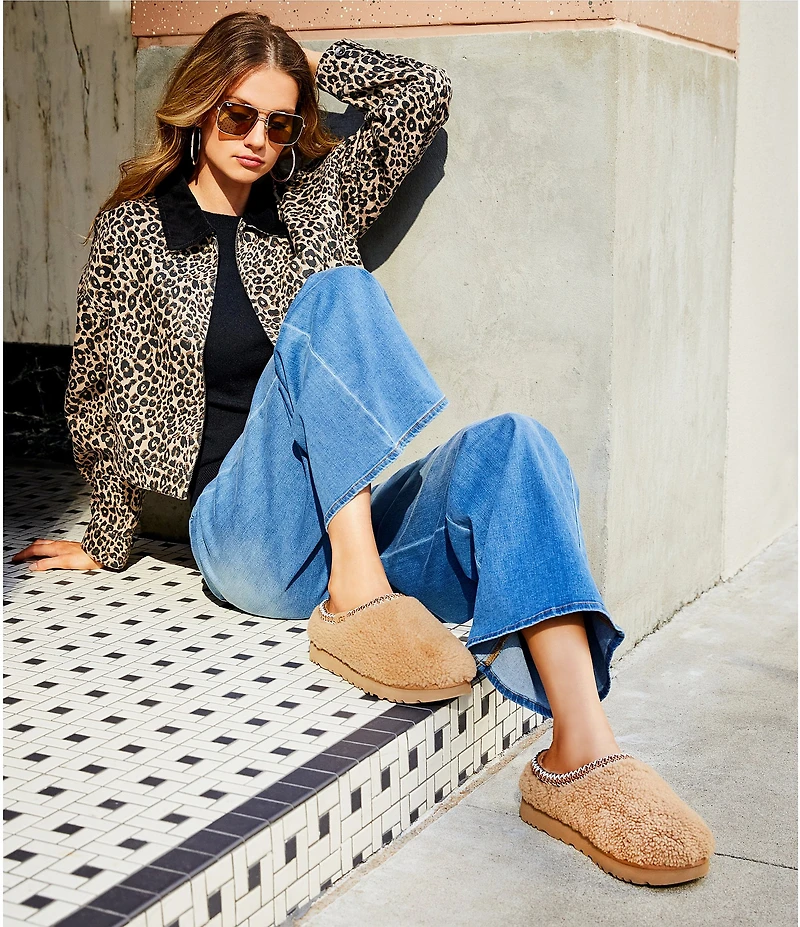 Sanctuary Leopard Printed Long Sleeve Cropped Barn Jacket