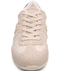 Sanctuary Lola Leather and Shaggy Suede Lace Up Sneakers