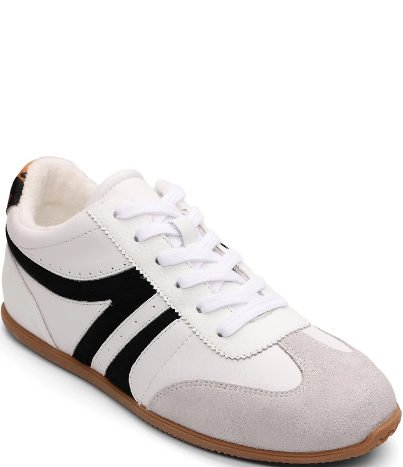 Sanctuary Lola Leather and Suede Lace Up Sneakers