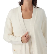 Sanctuary Long Sleeve Open Front Knit Sweater Bed Jacket