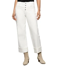 Sanctuary Luna Button Fly Cuffed Crop Denim Jeans