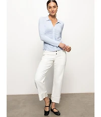 Sanctuary Luna Button Fly Cuffed Crop Denim Jeans