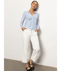Sanctuary Luna Button Fly Cuffed Crop Denim Jeans