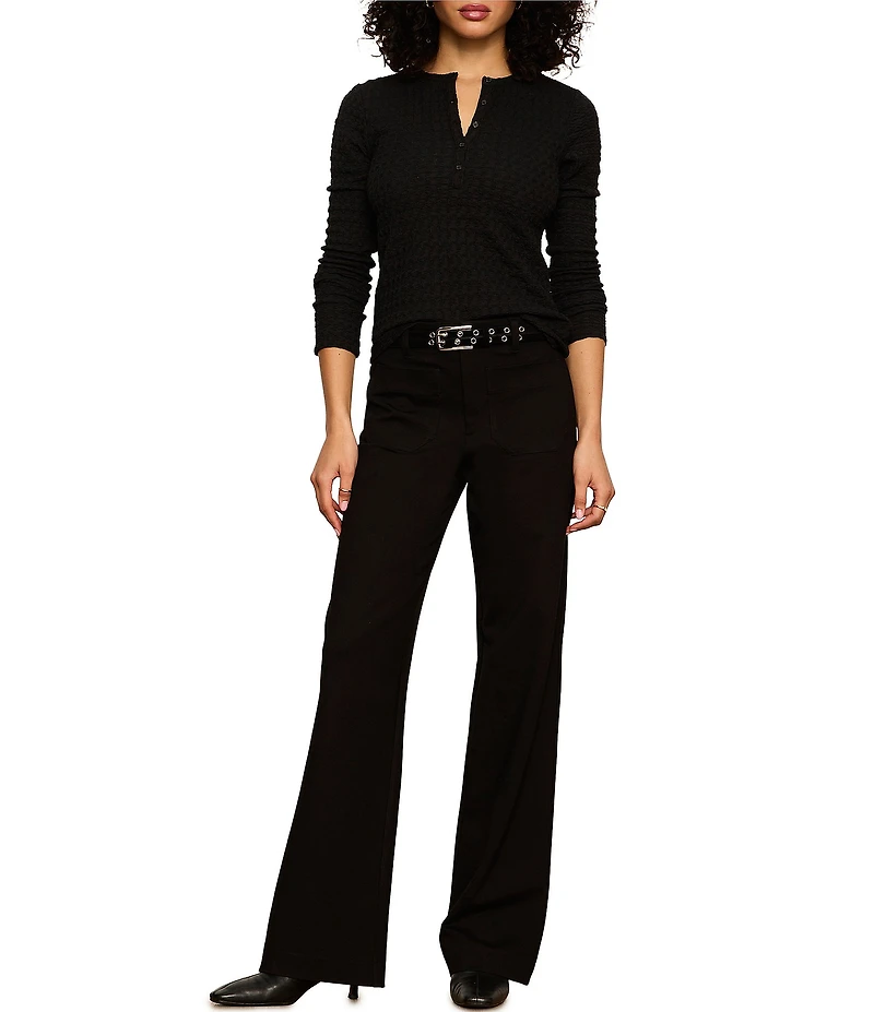 Sanctuary Marine Ponte Straight Leg Full Length Pants