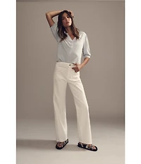 Sanctuary Marine Standard Waist Patch Pocket Wide Leg Pants
