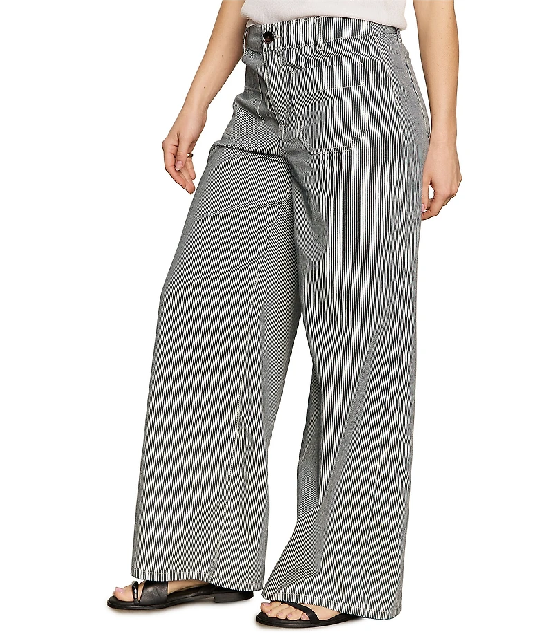 Sanctuary Marine Stripe High Rise Wide Leg Pants