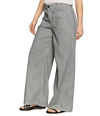 Sanctuary Marine Stripe High Rise Wide Leg Pants