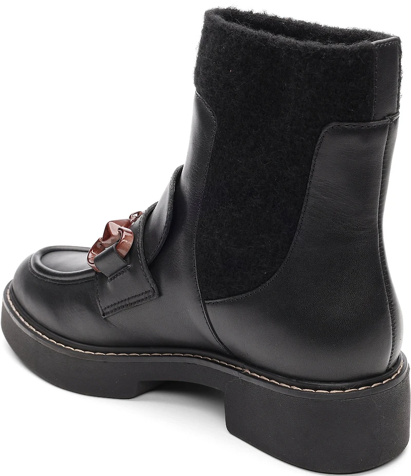 Sanctuary Marley Leather Chelsea Bit Buckle Loafer Booties