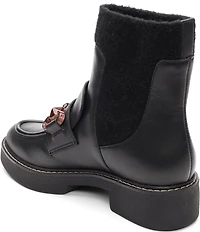 Sanctuary Marley Leather Chelsea Bit Buckle Loafer Booties