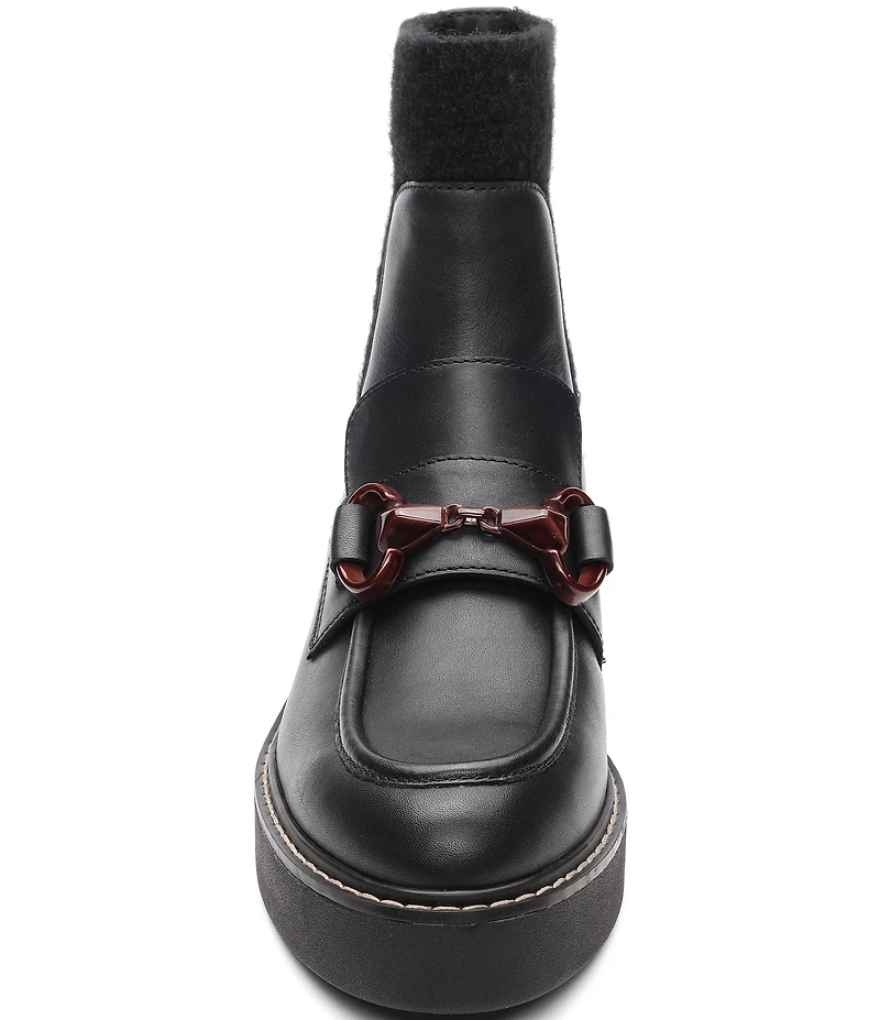Sanctuary Marley Leather Chelsea Bit Buckle Loafer Booties