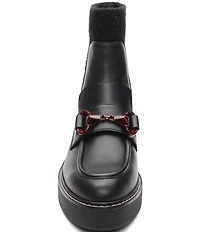 Sanctuary Marley Leather Chelsea Bit Buckle Loafer Booties