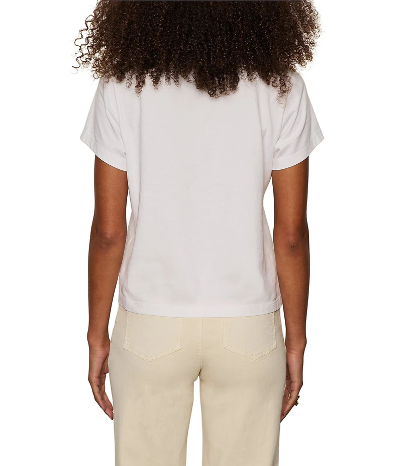 Sanctuary Organic Cotton Amor Embellished Crew Neck Short Sleeve Tee