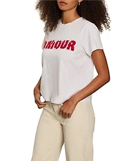 Sanctuary Organic Cotton Amor Embellished Crew Neck Short Sleeve Tee