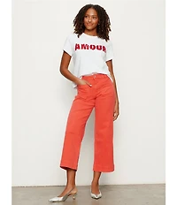 Sanctuary Organic Cotton Amor Embellished Crew Neck Short Sleeve Tee