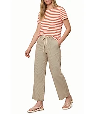 Sanctuary Perfect Textured Stripe Print Crew Neck Short Sleeve Tee