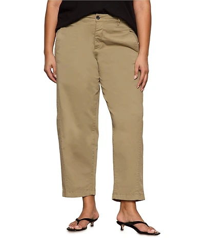 Sanctuary Plus Boyfriend Cruiser Standard Rise Barrel Leg Twill Pants
