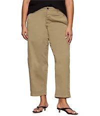 Sanctuary Plus Boyfriend Cruiser Standard Rise Barrel Leg Twill Pants