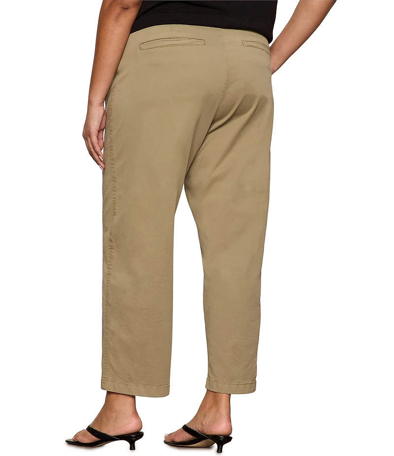 Sanctuary Plus Boyfriend Cruiser Standard Rise Barrel Leg Twill Pants