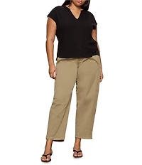 Sanctuary Plus Boyfriend Cruiser Standard Rise Barrel Leg Twill Pants