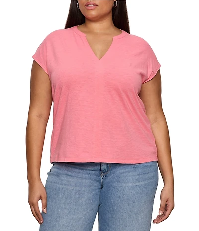 Sanctuary Plus Notched Neck Short Sleeve Tee