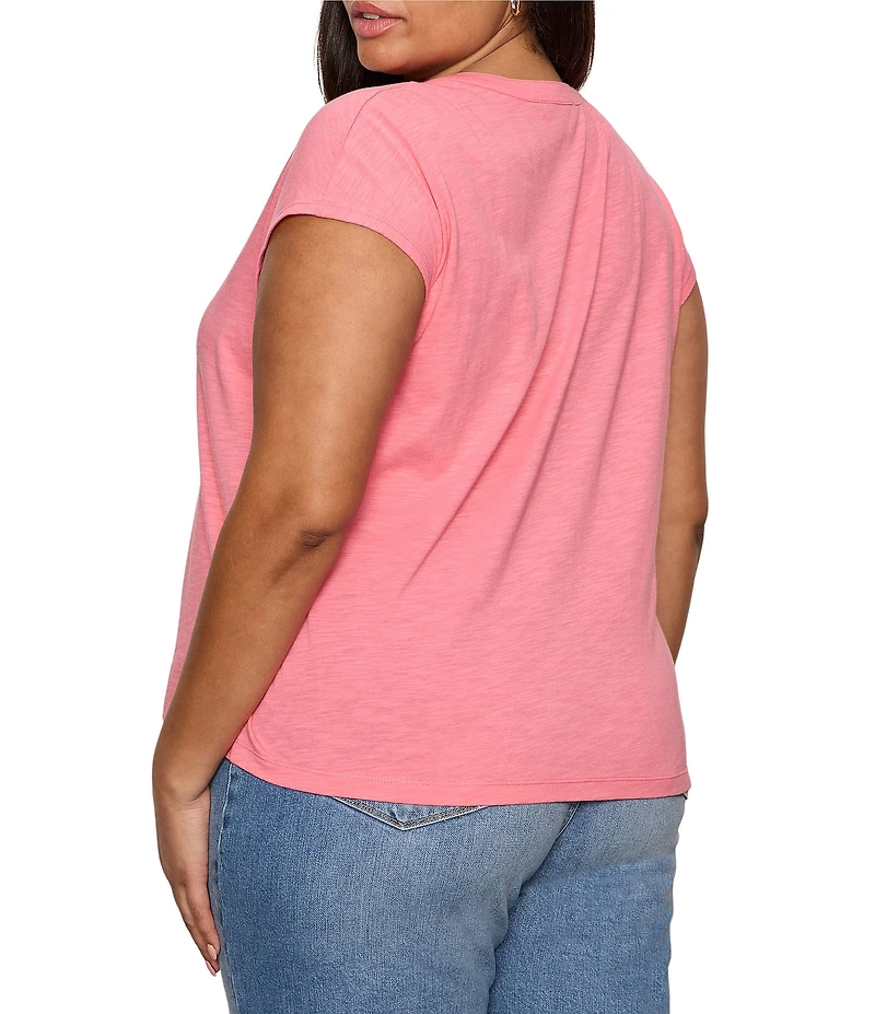 Sanctuary Plus Notched Neck Short Sleeve Tee