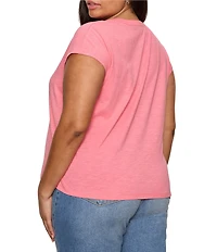 Sanctuary Plus Notched Neck Short Sleeve Tee