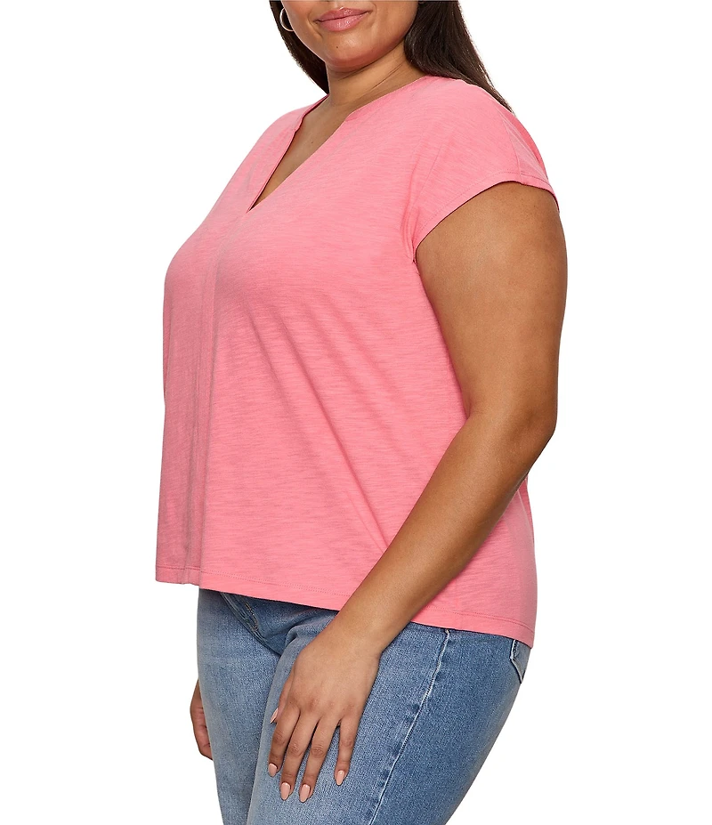 Sanctuary Plus Notched Neck Short Sleeve Tee