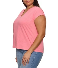 Sanctuary Plus Notched Neck Short Sleeve Tee