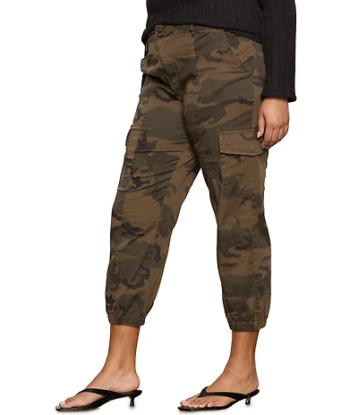 Sanctuary Plus Rebel Camo Print Cargo Jogger Pants