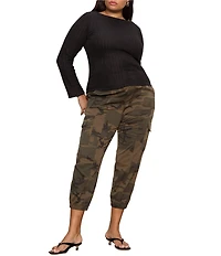 Sanctuary Plus Rebel Camo Print Cargo Jogger Pants