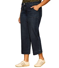 Sanctuary Plus Size Insider Crop Straight Leg Denim Pants