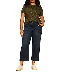 Sanctuary Plus Size Insider Crop Straight Leg Denim Pants