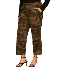 Sanctuary Plus Size Riot Camo Print Mid Rise Tapered Leg Pants