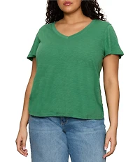 Sanctuary Plus Size Soft V-Neck Short Sleeve Tee