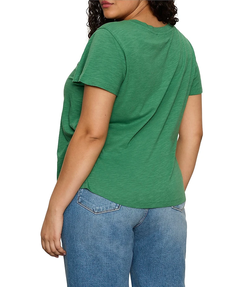 Sanctuary Plus Size Soft V-Neck Short Sleeve Tee