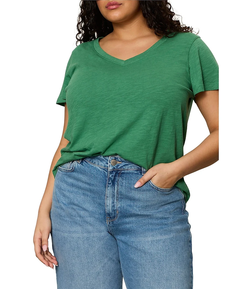 Sanctuary Plus Size Soft V-Neck Short Sleeve Tee