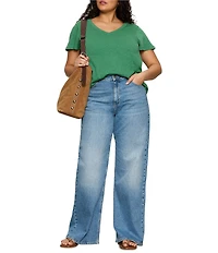 Sanctuary Plus Size Soft V-Neck Short Sleeve Tee