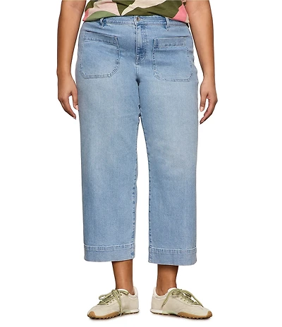 Sanctuary Plus Size The Marine Cropped Wide Leg Jeans