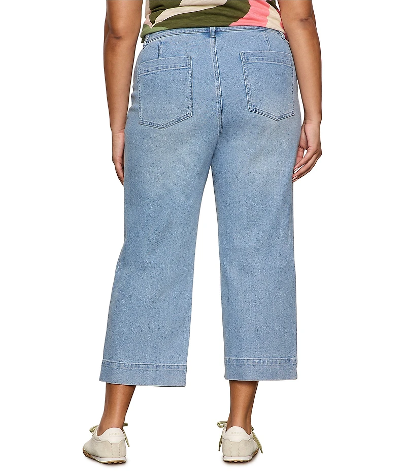 Sanctuary Plus Size The Marine Cropped Wide Leg Jeans