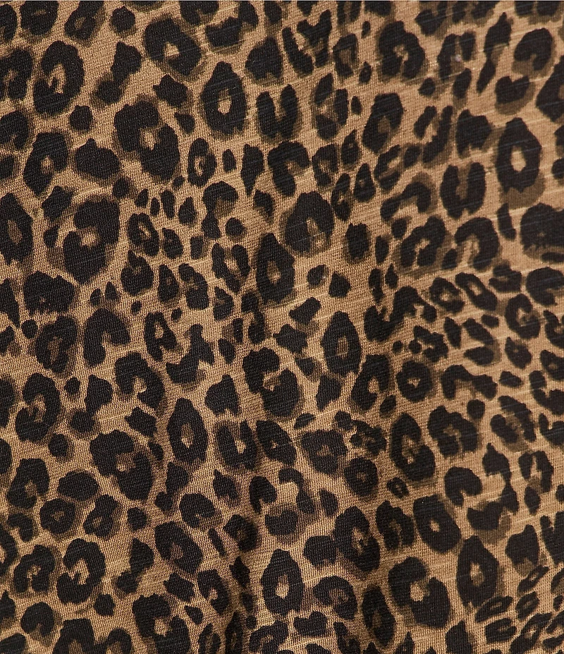 Sanctuary Plus Size The Perfect Tee Animal Print Crew Neck Short Sleeve Top