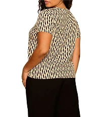 Sanctuary Plus Size The Perfect Tee Printed Crew Neck Short Sleeve Top