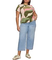 Sanctuary Plus The Perfect Tee Printed Crew Neck Short Sleeve Top