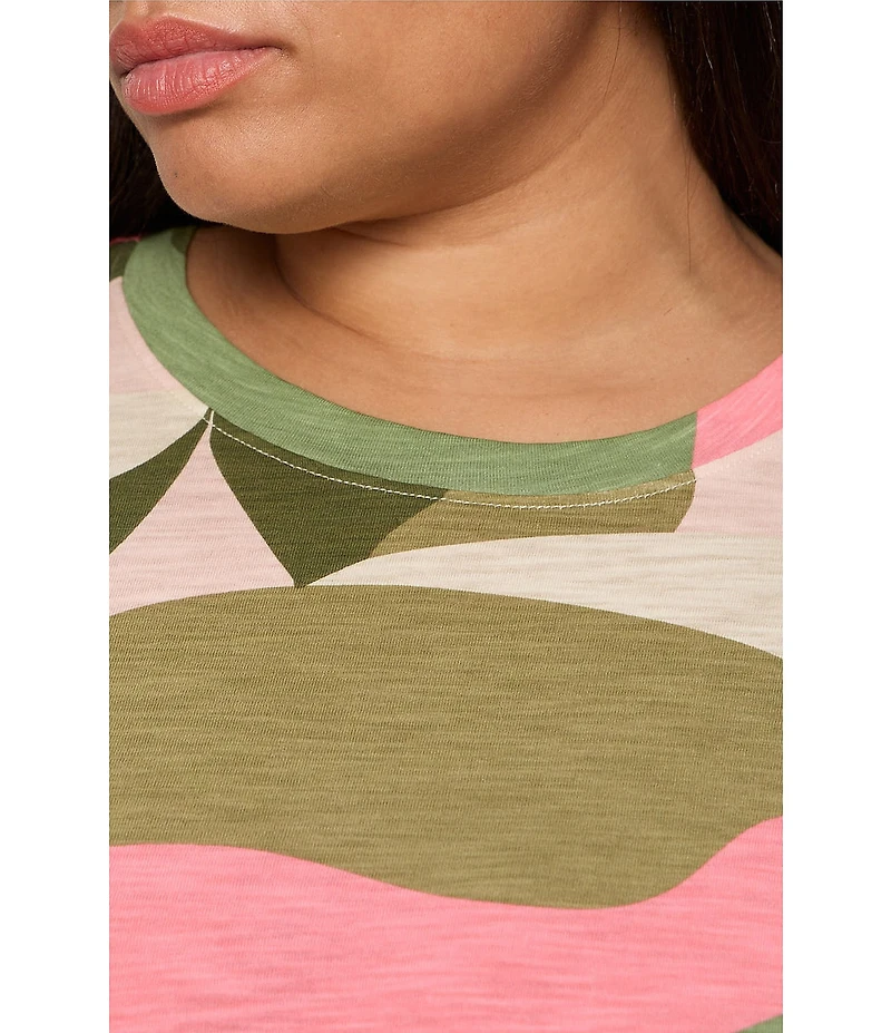 Sanctuary Plus The Perfect Tee Printed Crew Neck Short Sleeve Top