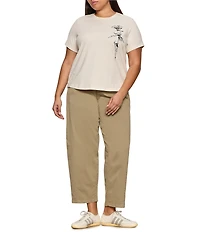 Sanctuary Plus Timeless Floral Print Crew Neck Short Sleeve Tee