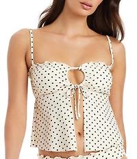 Sanctuary Pretty In Provence Dotted Merrow Bandeau Tankini Swim Top