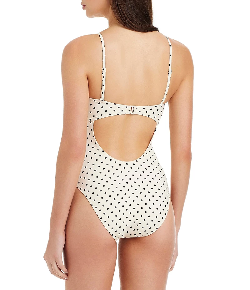 Sanctuary Pretty In Provence Merrow Trim Underwire Bra One Piece Swimsuit