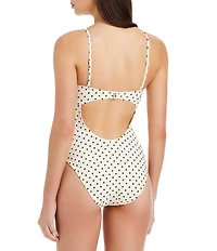 Sanctuary Pretty In Provence Merrow Trim Underwire Bra One Piece Swimsuit