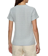 Sanctuary Pucker Up Perfect Tee Crew Neck Short Sleeve Textured Bubble Knit Top